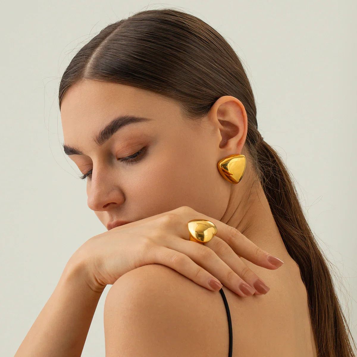 [ElanLuxe]Reagan Gold Earrings