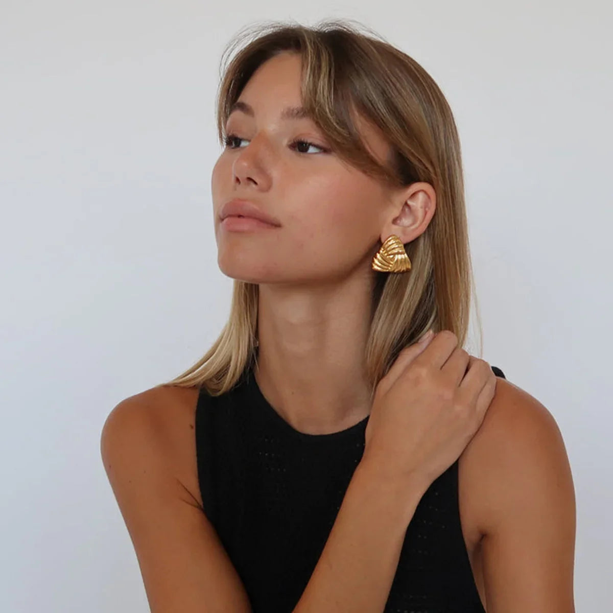 [ElanLuxe]Brigitte Gold Earrings