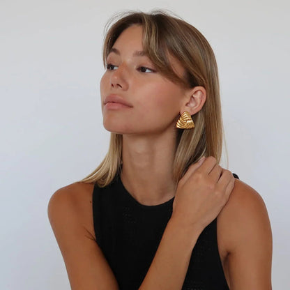 [ElanLuxe]Brigitte Gold Earrings