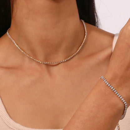 [ElanLuxe]Wisteria Diamond Tennis Necklace
