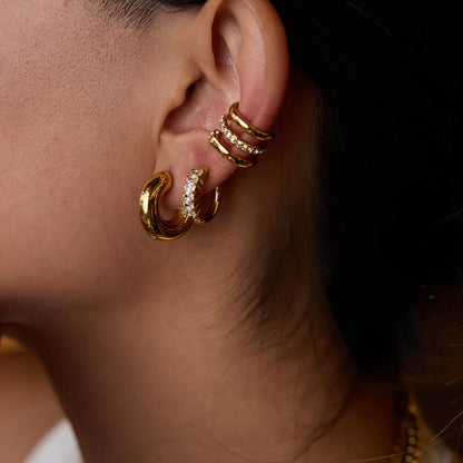 [ElanLuxe]Orielle Staple Gold Earrings Bundle
