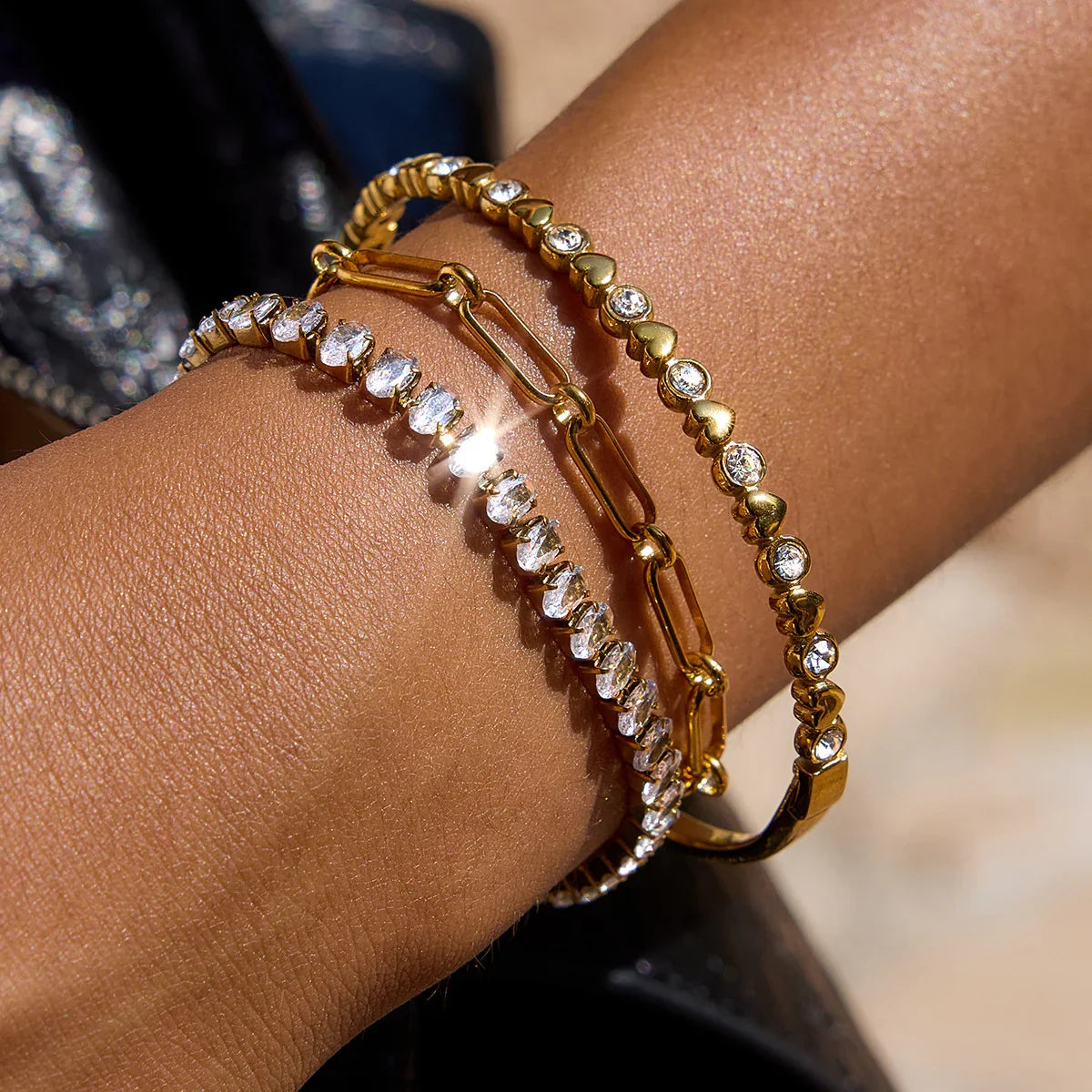 [ElanLuxe]Avaria Oval Cut Tennis Bracelet