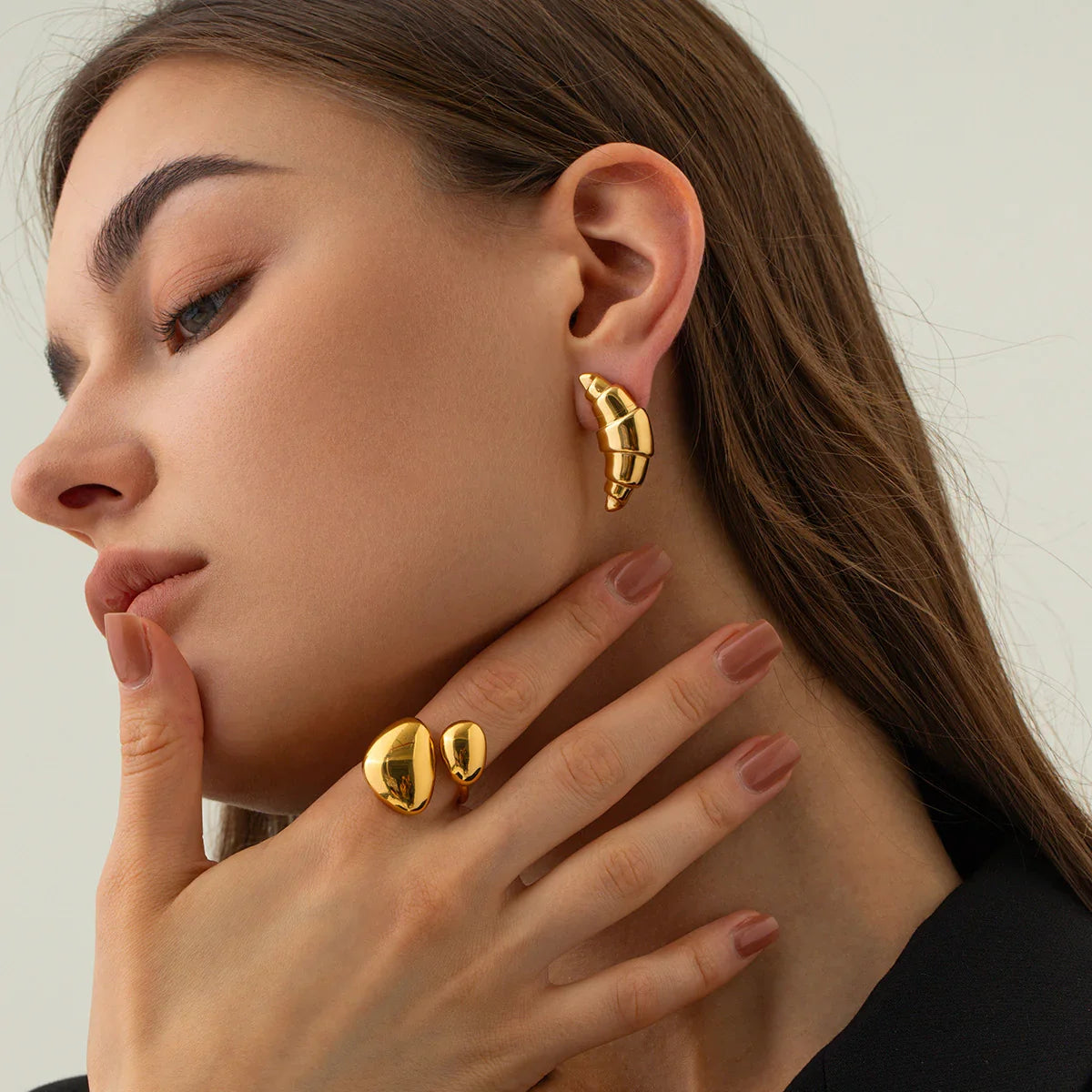 [ElanLuxe]Emberly Gold Earrings