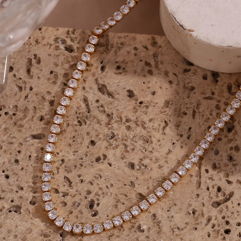[ElanLuxe]Isolde Diamond Tennis Necklace
