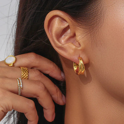 [ElanLuxe]Emily Wave Earrings