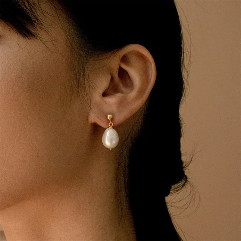 [ElanLuxe]Gloria Freshwater Pearl Earrings