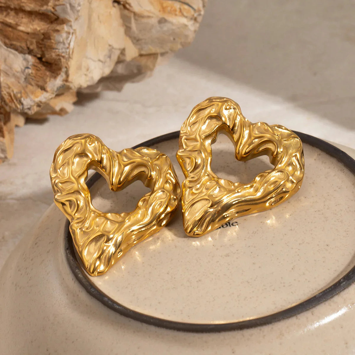 [ElanLuxe]Helene Heart Earrings