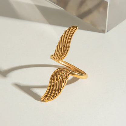 [ElanLuxe]Sparrow Gold Wing Ring