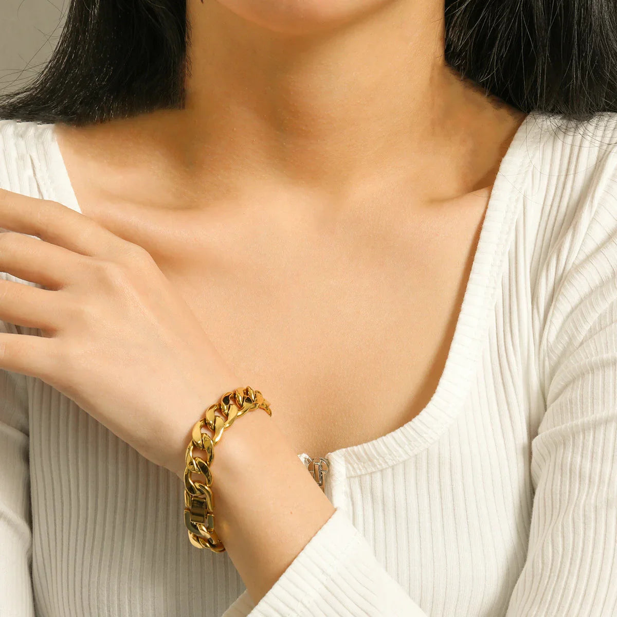[ElanLuxe]Kayle Gold Chain Bracelet
