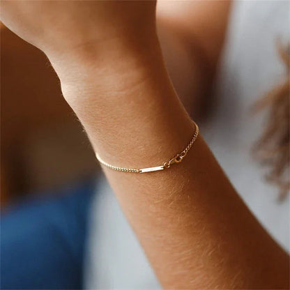 [ElanLuxe]Rosemary Gold Chain Bracelet