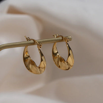 [ElanLuxe]Esti Irregular Hoop Earrings