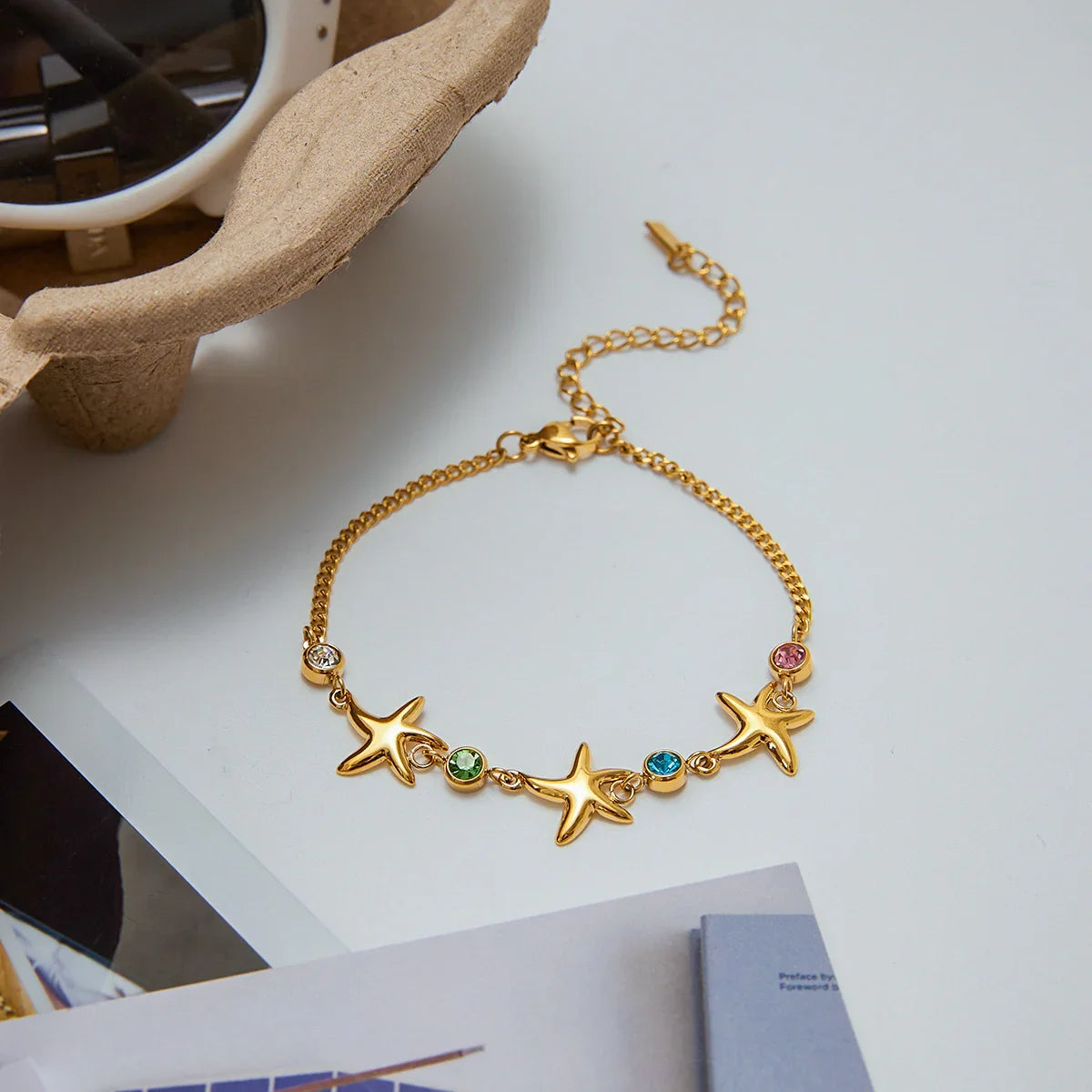 [ElanLuxe]Kristine Golden Starfish Bracelet