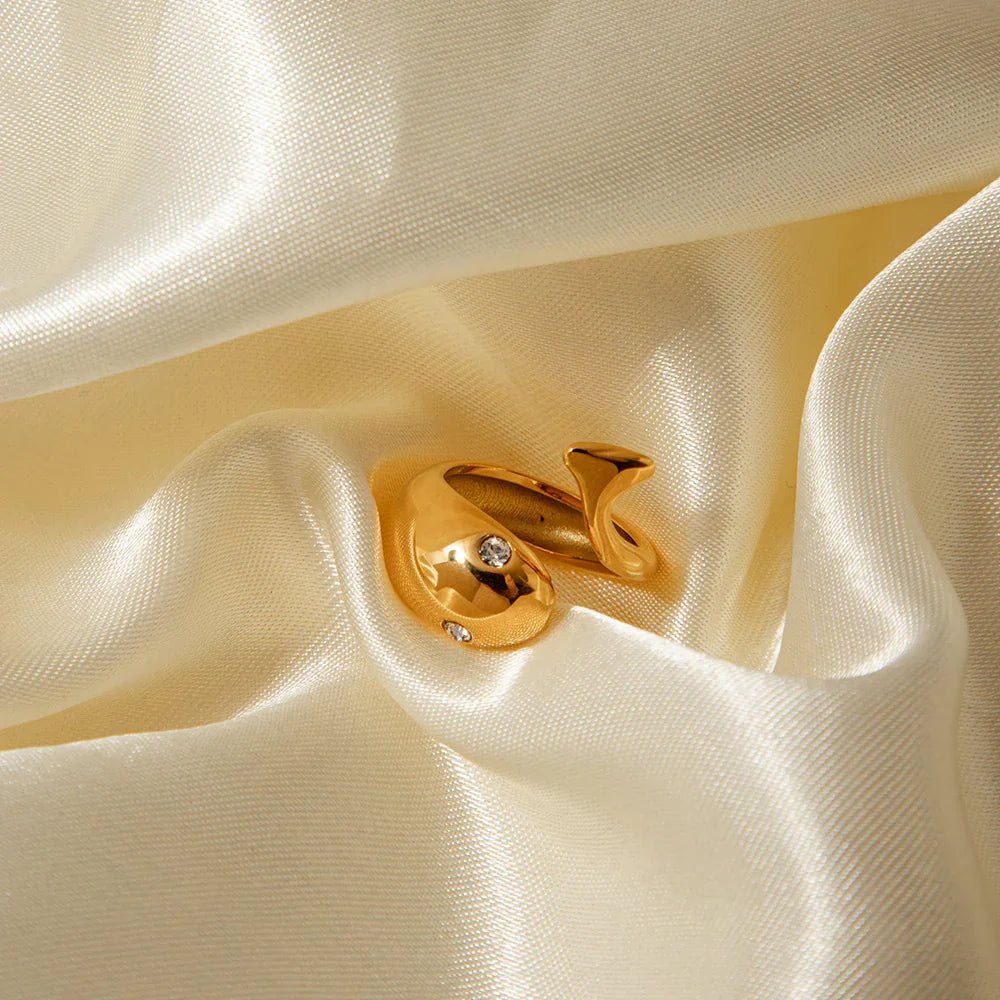 [ElanLuxe]Etta Gold Serpent Ring