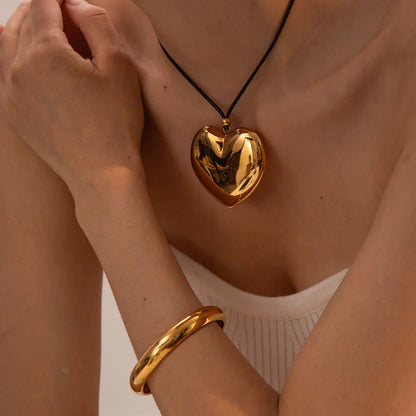 [ElanLuxe]Ophelia Gold Heart Necklace