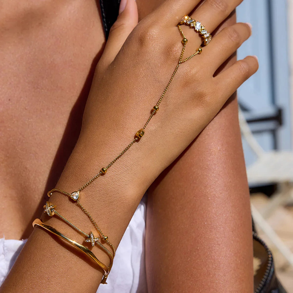 [ElanLuxe]Haisley Gold Bangle