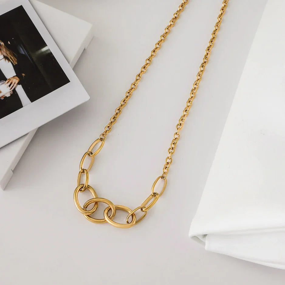 [ElanLuxe]Renelle Gold Chain Necklace