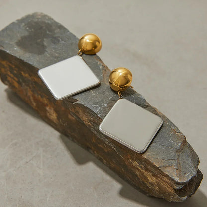 [ElanLuxe]Kelly Geometric Drop Earrings