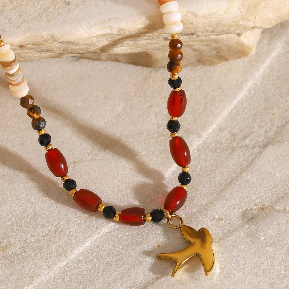 [ElanLuxe]Sierra Tiger Eye Beads Necklace