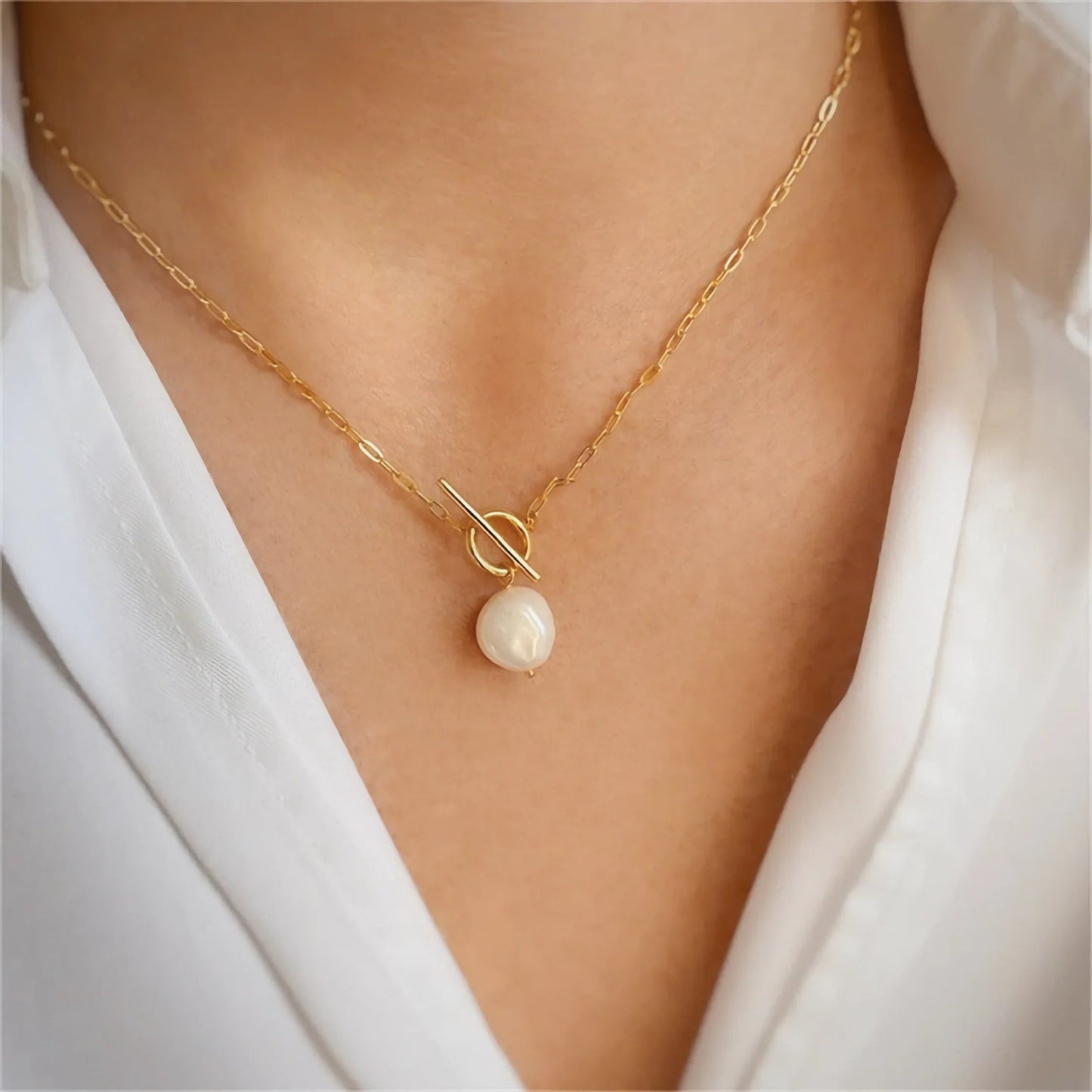 [ElanLuxe]Aphrodite Freshwater Pearl Necklace