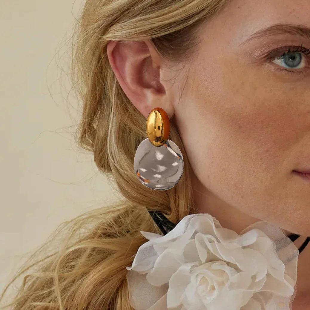 [ElanLuxe]Destiny Chunky Gold Drop Earrings
