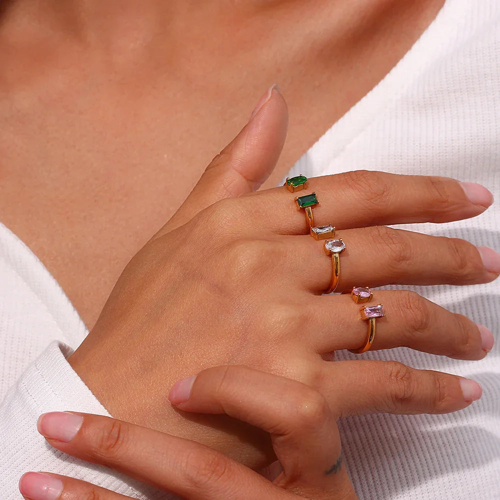 [ElanLuxe]Fedilia Gemstone Ring