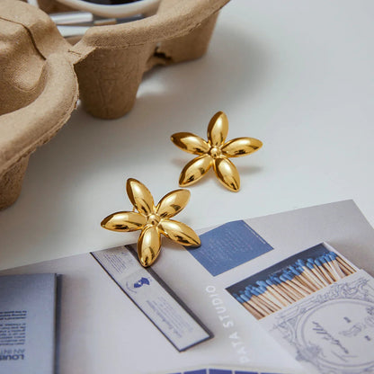 [ElanLuxe]Monica Floral Gold Earrings