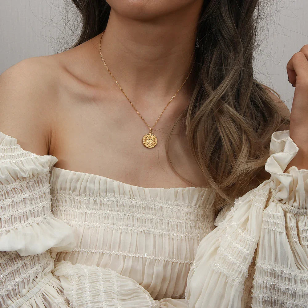 [ElanLuxe]Soleil Gold Necklace