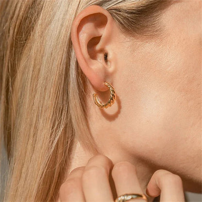[ElanLuxe]Croissant Arc Earrings