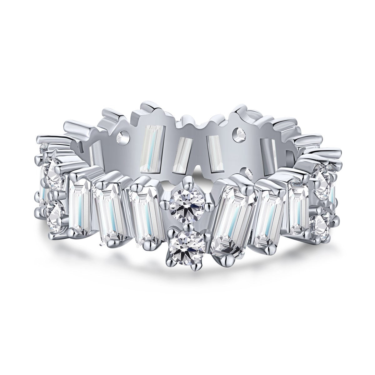 [ElanLuxe Jewelry]Delicate Multi Shape Tennis Ring
