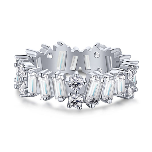 [ElanLuxe Jewelry]Delicate Multi Shape Tennis Ring