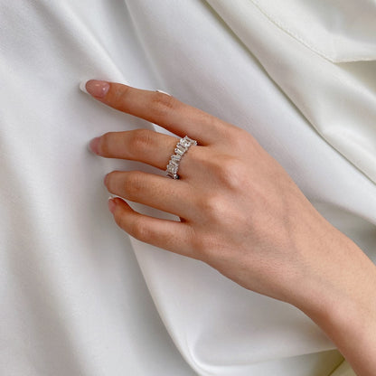 [ElanLuxe Jewelry]Delicate Multi Shape Tennis Ring