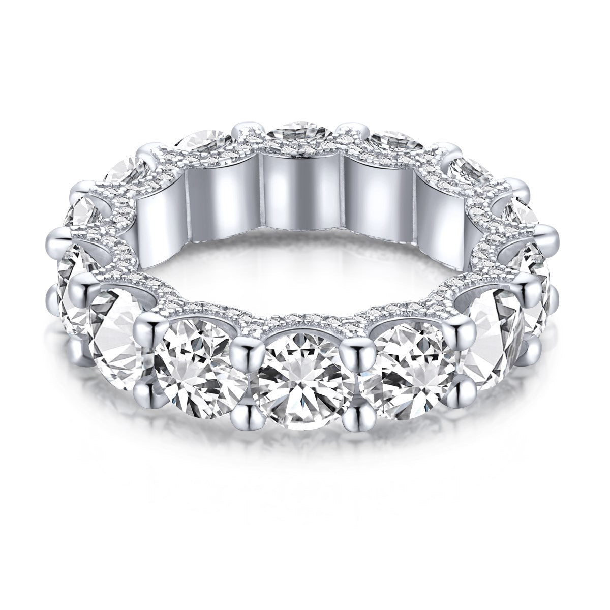 [ElanLuxe Jewelry]Gorgeous Round Cut Tennis Ring