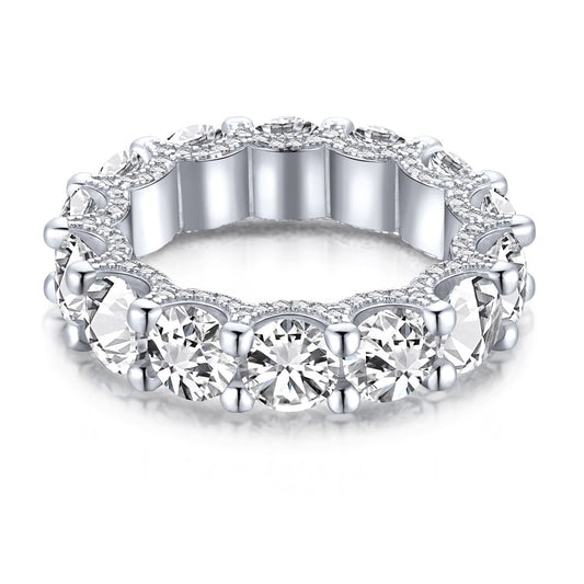 [ElanLuxe Jewelry]Gorgeous Round Cut Tennis Ring