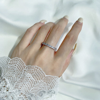 [ElanLuxe Jewelry]Sparkling Round Cut Tennis Ring