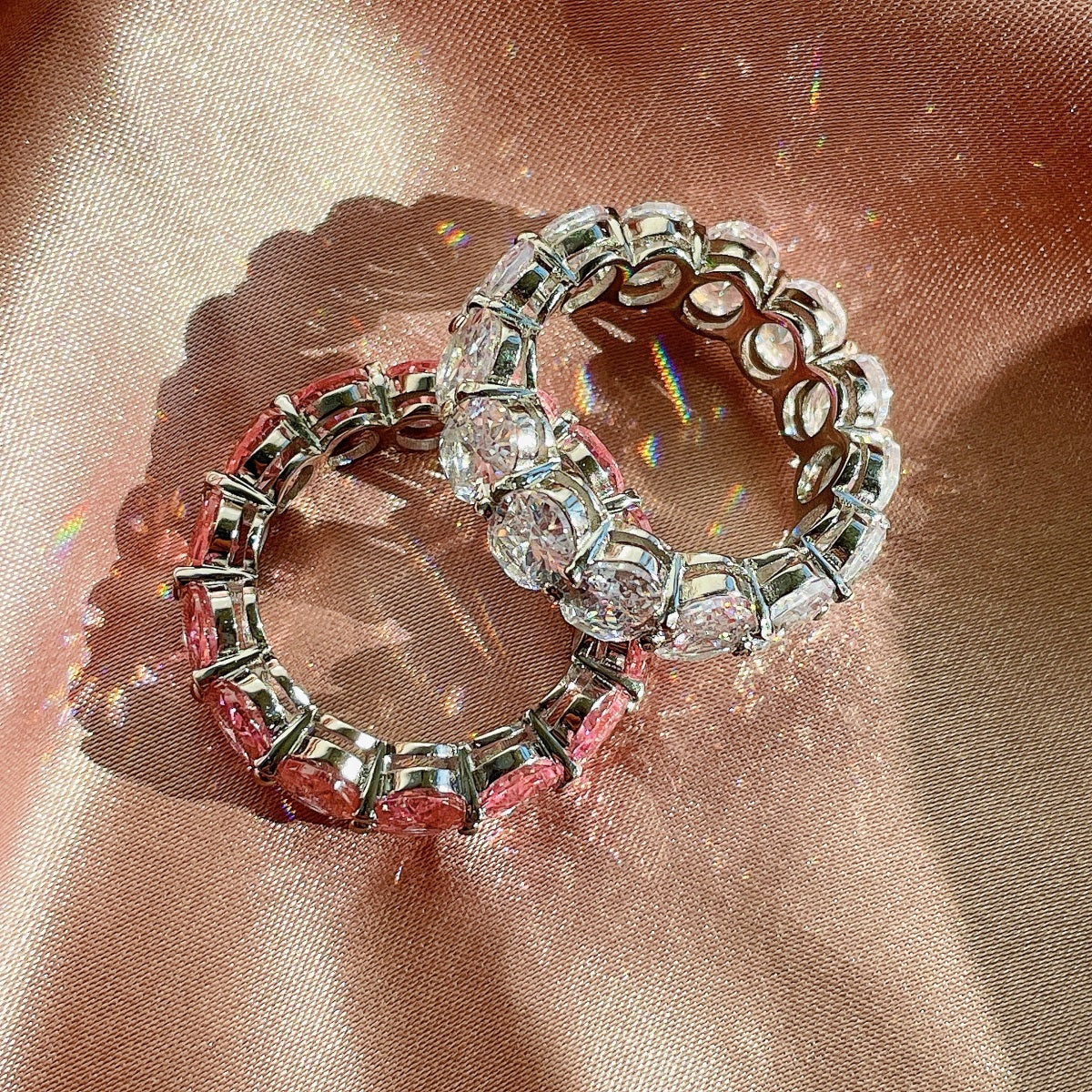 [ElanLuxe Jewelry]Dainty Elongated Cushion Cut Tennis Ring