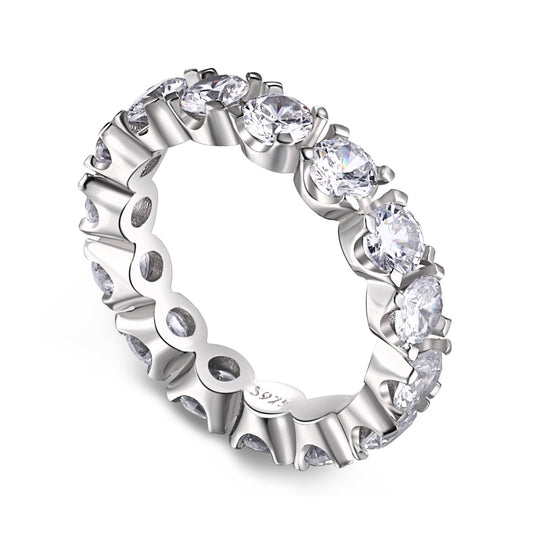 [ElanLuxe Jewelry]Eternity Round Cut Tennis Ring