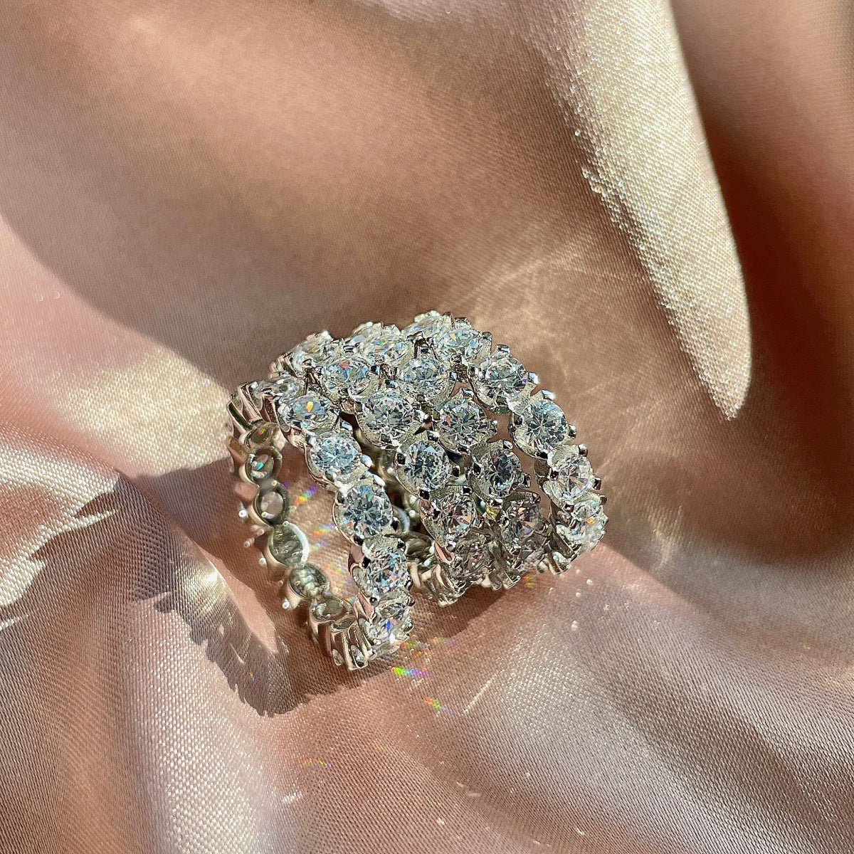 [ElanLuxe Jewelry]Eternity Round Cut Tennis Ring