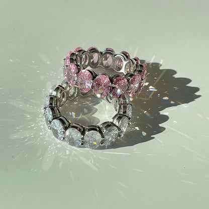[ElanLuxe Jewelry]Dainty Elongated Cushion Cut Tennis Ring