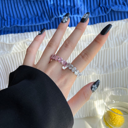 [ElanLuxe Jewelry]Dainty Elongated Cushion Cut Tennis Ring