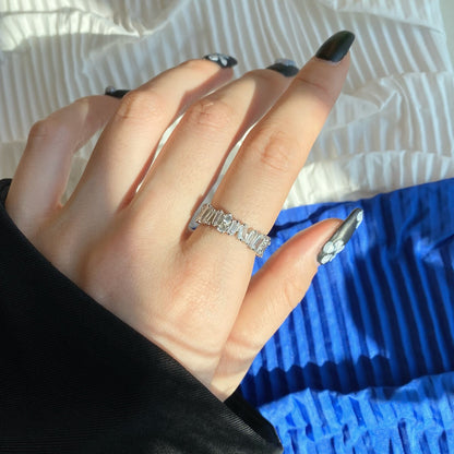 [ElanLuxe Jewelry]Delicate Multi Shape Tennis Ring