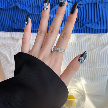 [ElanLuxe Jewelry]Delicate Multi Shape Tennis Ring