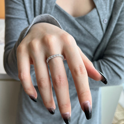 [ElanLuxe Jewelry]Sparkling Round Cut Tennis Ring