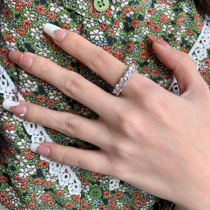 [ElanLuxe Jewelry]Gorgeous Round Cut Tennis Ring
