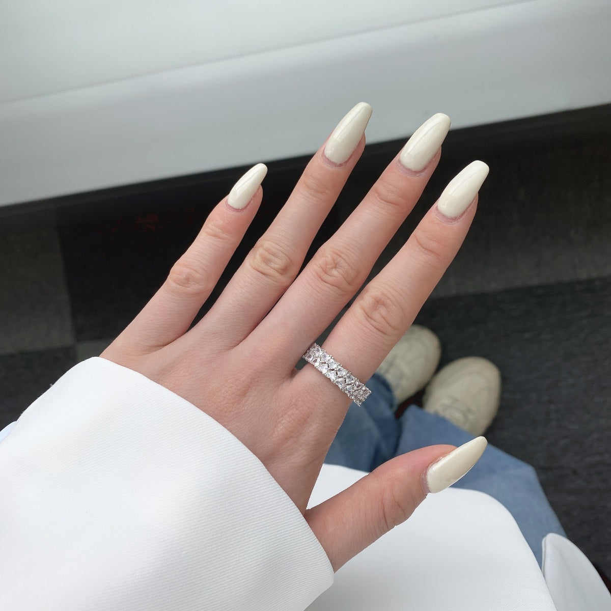 [ElanLuxe Jewelry]Sparkling Full Heart Ring