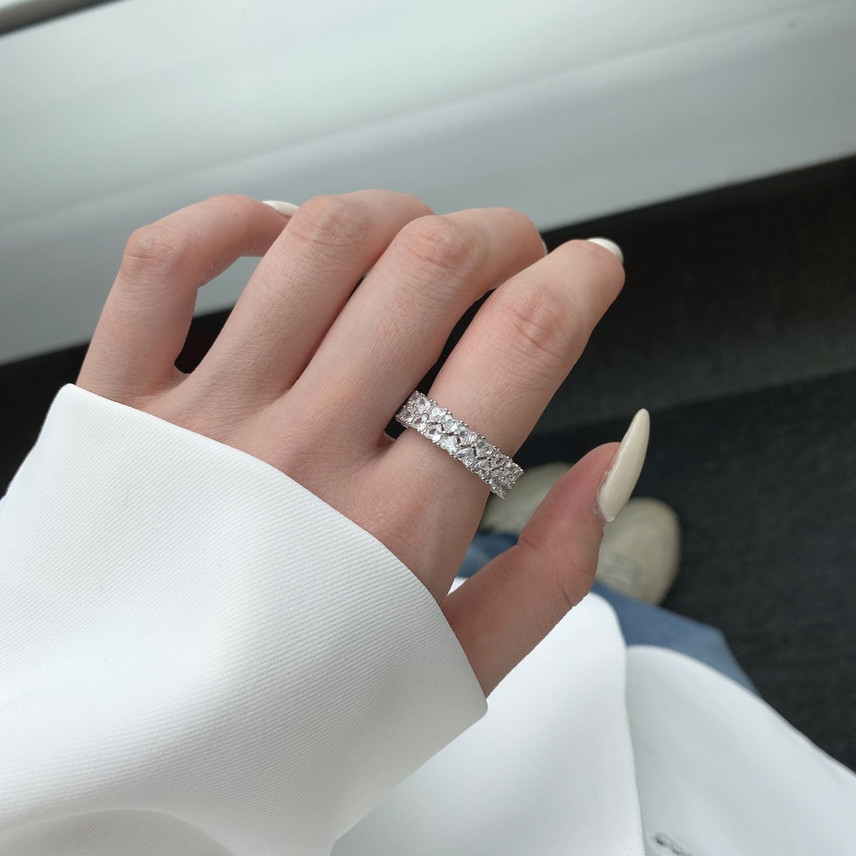 [ElanLuxe Jewelry]Sparkling Full Heart Ring