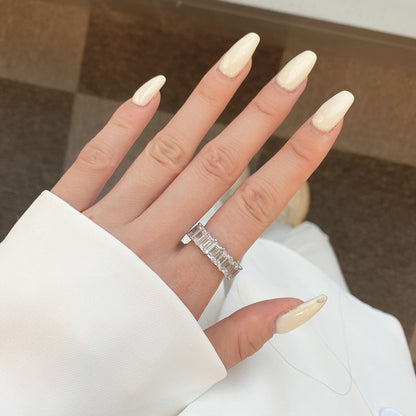 [ElanLuxe Jewelry]0.75 Carat Elegant Emerald Cut Tennis Ring