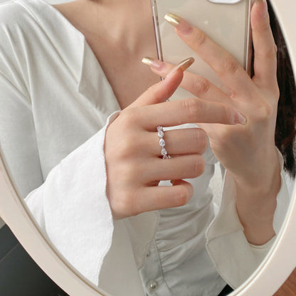 [ElanLuxe Jewelry]Exquisite Pear Cut Tennis Ring