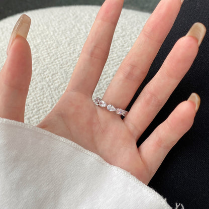 [ElanLuxe Jewelry]Exquisite Pear Cut Tennis Ring