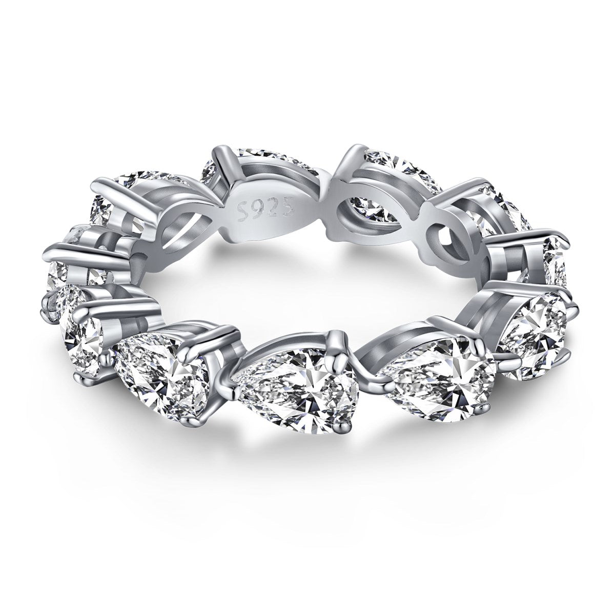 [ElanLuxe Jewelry]Exquisite Pear Cut Tennis Ring