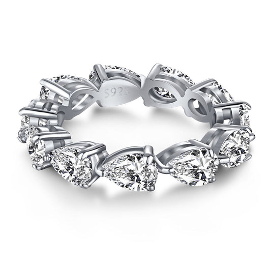 [ElanLuxe Jewelry]Exquisite Pear Cut Tennis Ring
